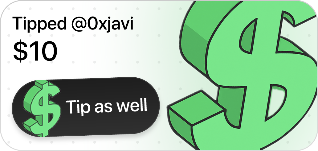 Tipped @0xjavi $10